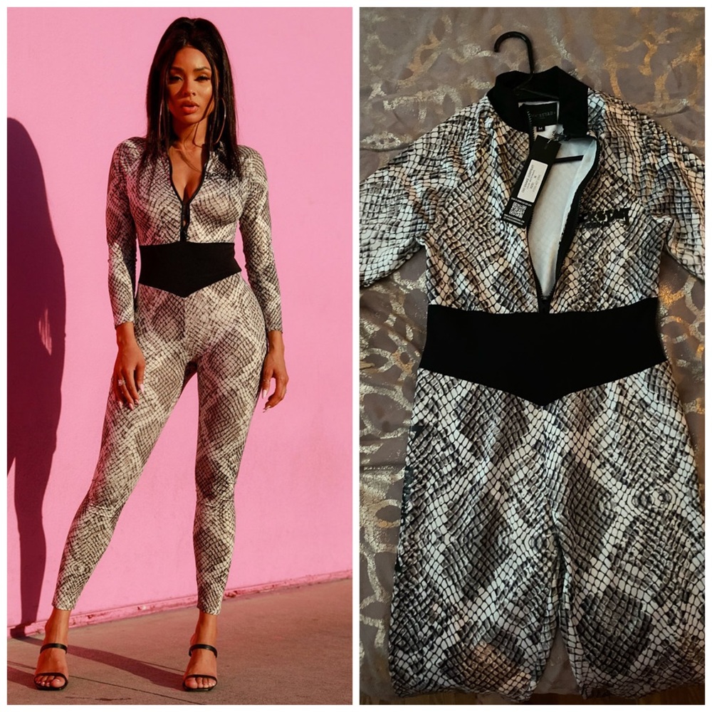 Woman’s brand new snake print jumpsuit